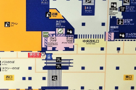 JR東日本浦和駅構内触知案内板